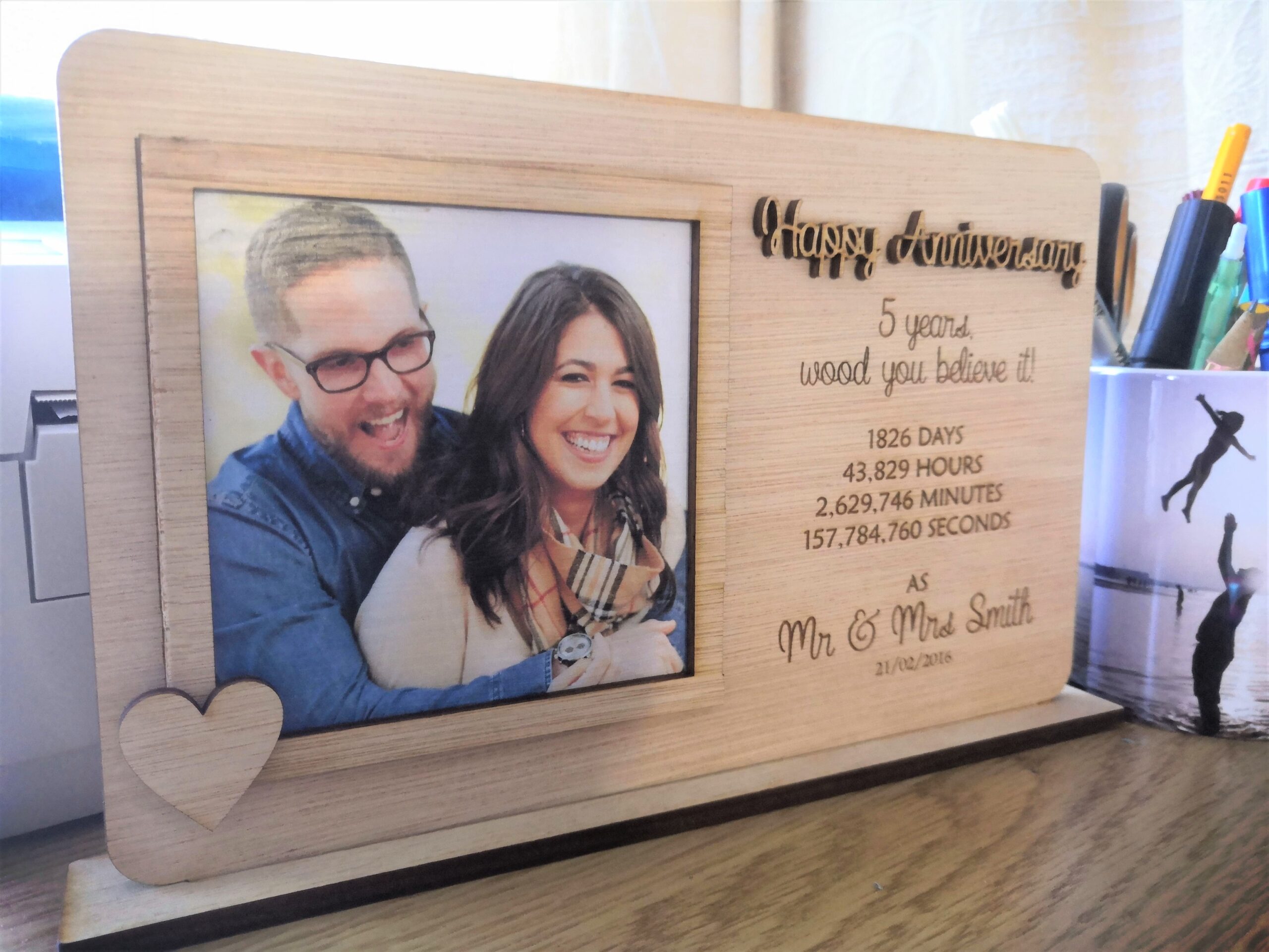 Personalised Wooden Photo Frame with Picture – EsJay London